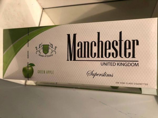 Сигареты "Manchester" SuperSlims Зеленое яблоко